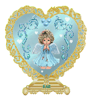 Gif animé coeur ange